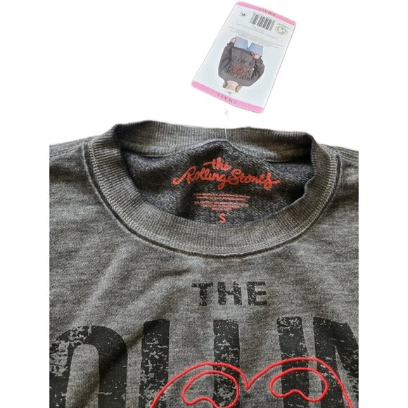 New Womens Rolling Stones Band July 22 Sweatshirt Gray Long Sleeve Pullover S, M - Picture 4 of 4